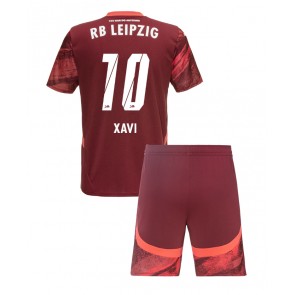 RB Leipzig Xavi Simons #10 Borta Kläder Barn 2024-25 Kortärmad (+ Korta byxor)